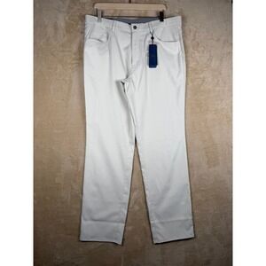 Oxford Men's NWT Golf Pants White Performance Stretch‎ Wicking Breathable 38x32